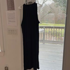 Black sleeveless maxi dress